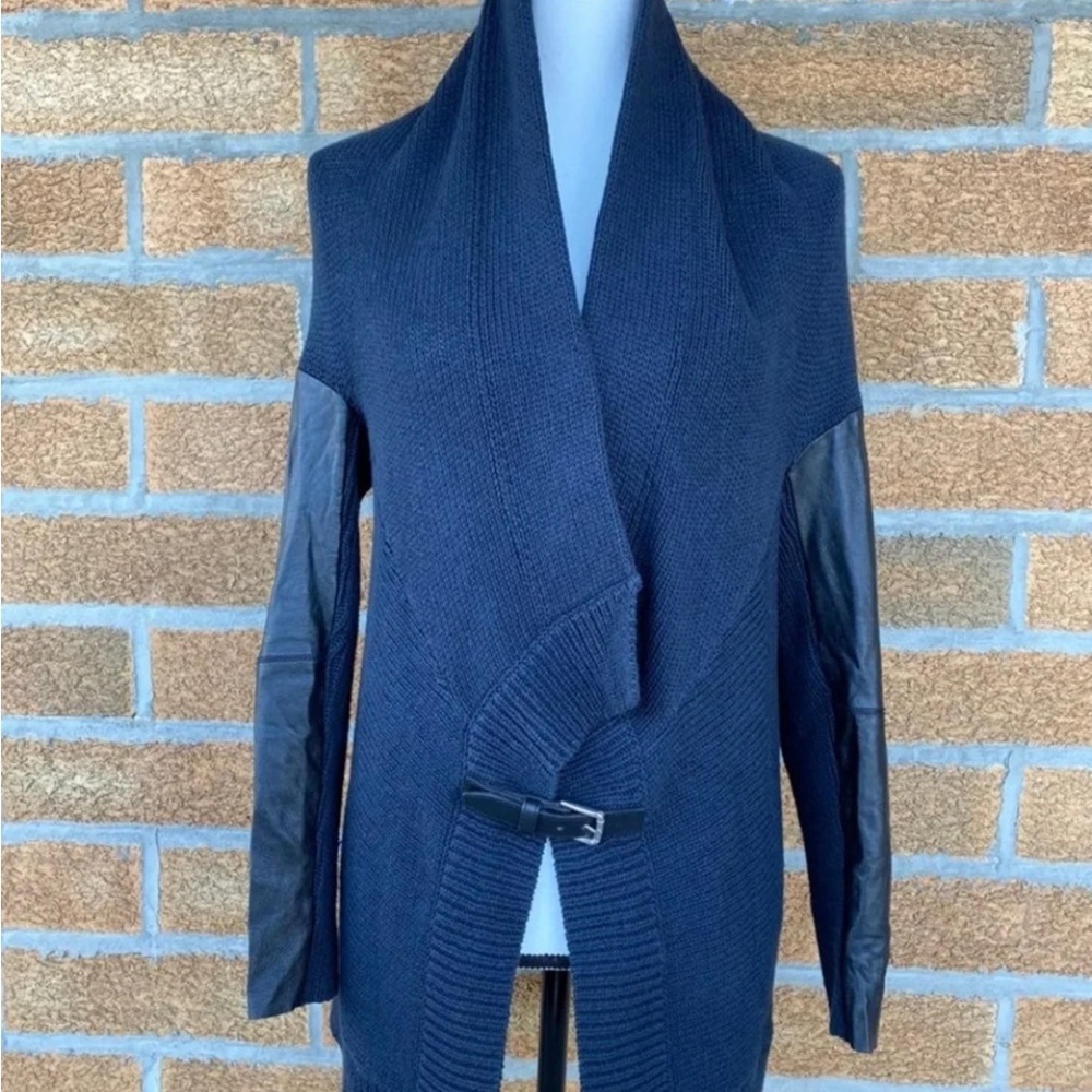 MAJE Lamb Leather Cardigan Size 1. I put XS below as size, I think this matches